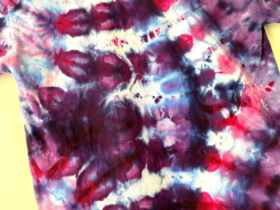 Tie Dye Tee Shirt Paars Magenta Madness one of a kind hand - Etsy België