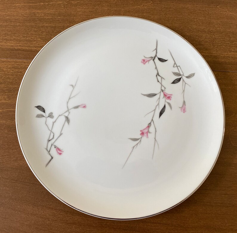 Cherry Blossom Fine China Dinner Plate Pink Floral Branches Etsy