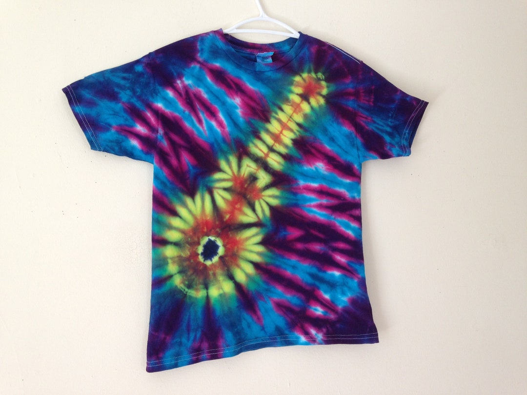 Tie Dye Guitar Tee Shirt for Kids One of a Kind Hand Dyed Rock Concert