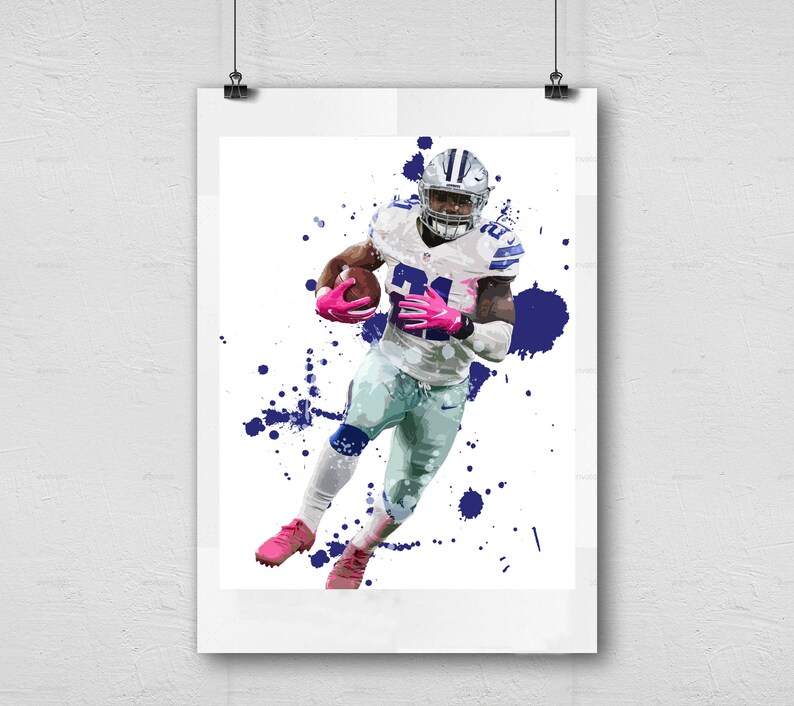 Ezekiel Elliot Dallas Cowboys NFL Football Printable Wall Decor