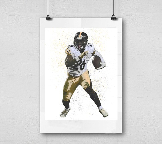 Le'Veon Bell Pittsburgh Steelers NFL Football Printable Wall Decor,  Photography Sports Art, Man Cave