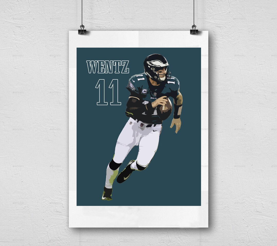 Carson Wentz - Philadelphia Eagles - NFL Football Printable Wall Decor ...