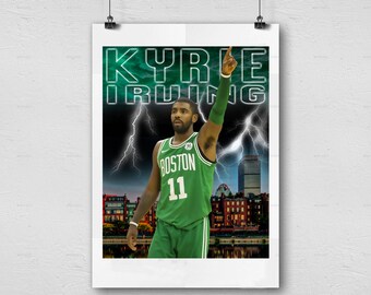Kyrie Irving - Boston Celtics - NBA Basketball afdrukbare Wall Decor, fotografie sport kunst, Man Cave