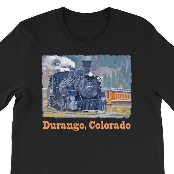 Durango, Colorado, Silverton Railway t-shirt - beautiful vintage steam engine souvenir tee - sizes small to plus