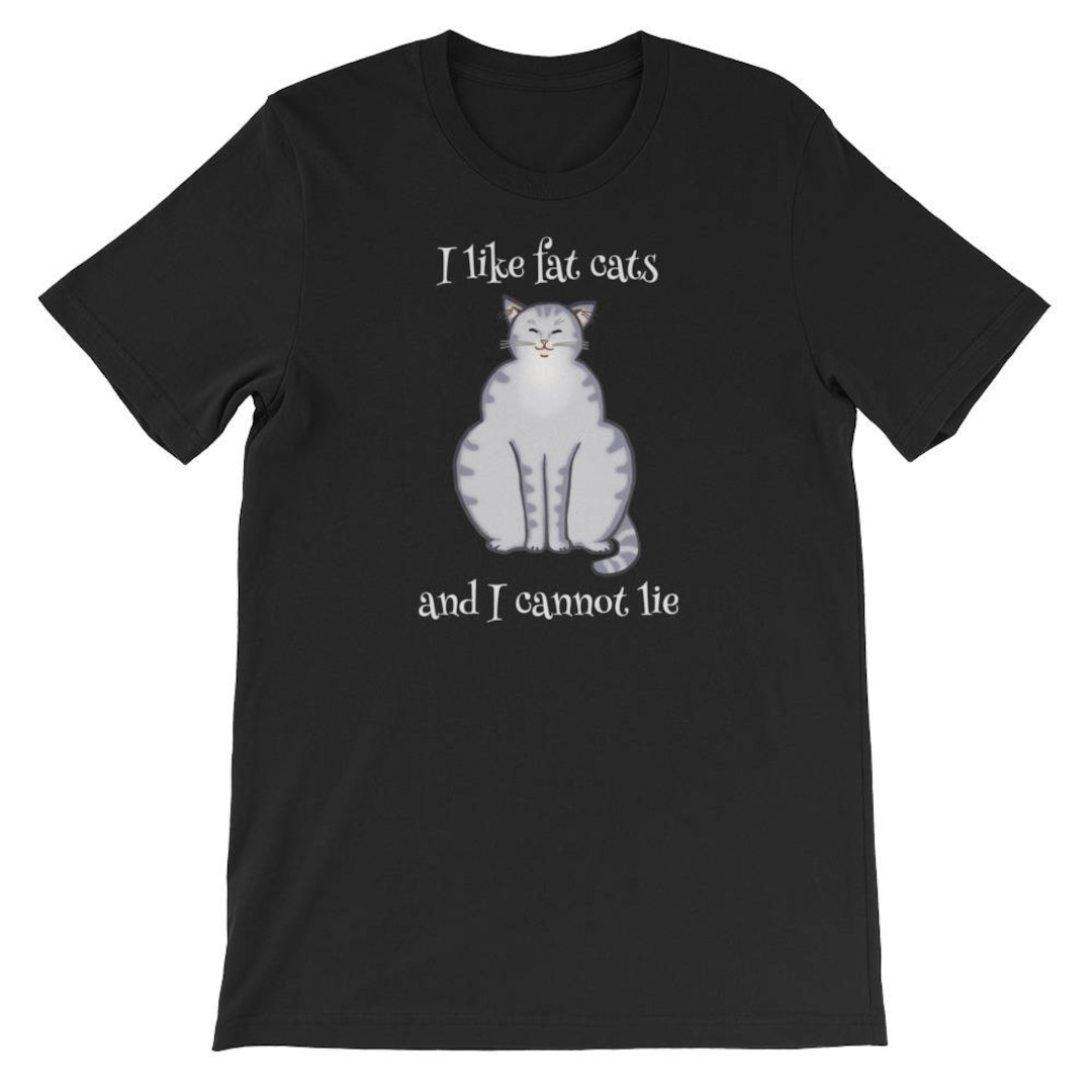 Cute, Funny Fat Cat T-shirt - 