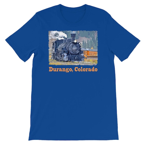 Durango, Colorado Train T-Shirt - Steam Engine, Colorful Durango, Colorado Train T-Shirt - Steam Engine, Colorful