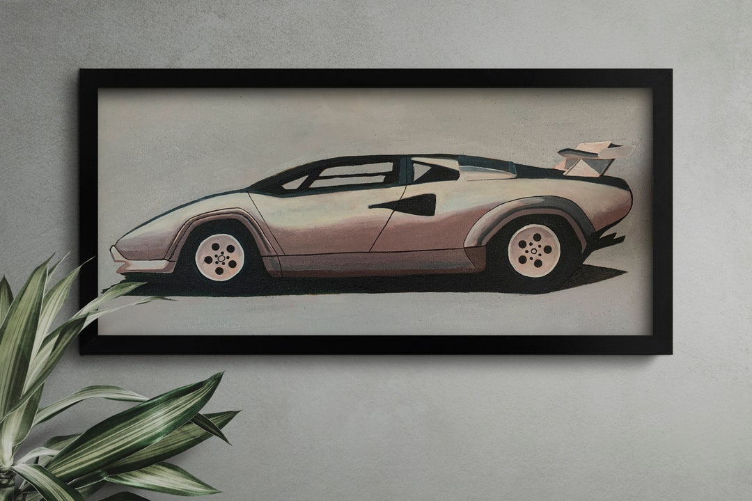 Countach Oil Painting 18 X 36 Inches Etsy