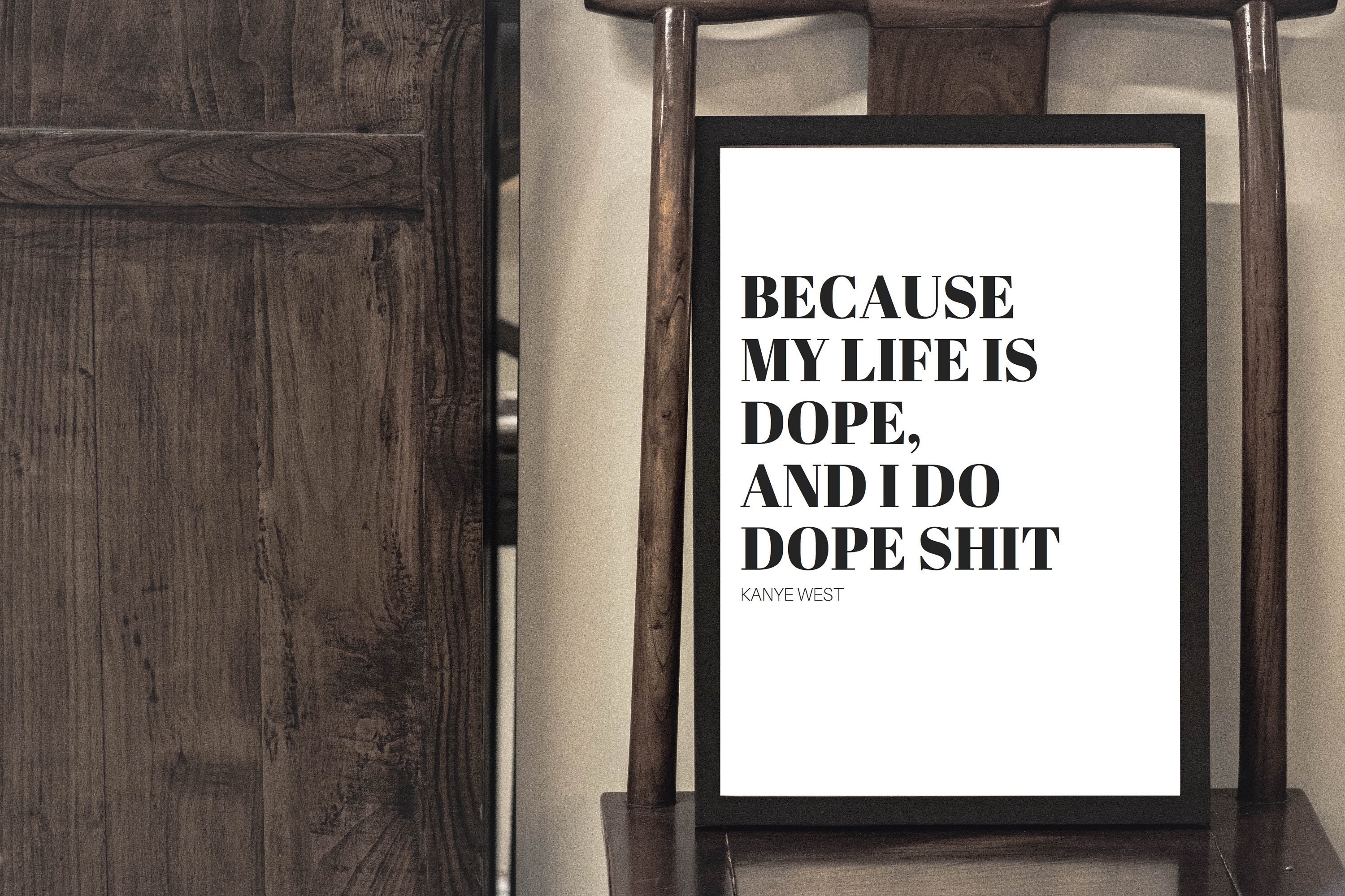 Kanye West Gold Digger Music Lyrics Print Canvas Poster Bedroom