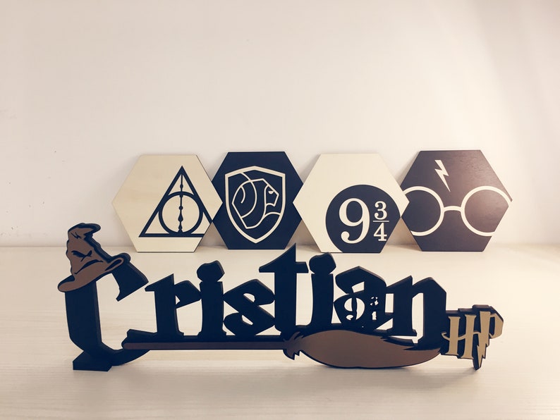 Nombre personalizado en madera estilo Harry Potter Etsy