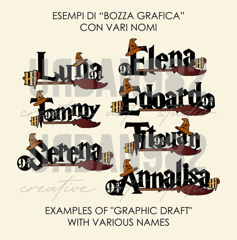 Nom en bois de modèle de Harry Potter Etsy