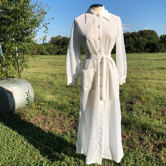 Dotti 1970s vintage sheer lace dress