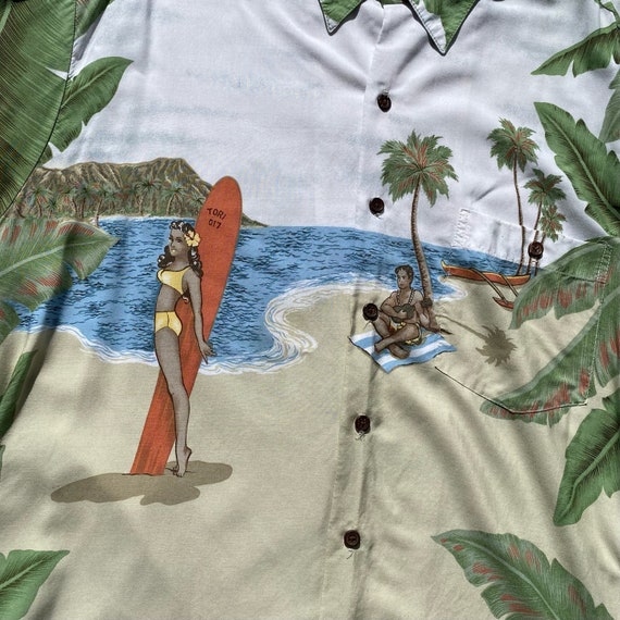 Vtg Hawaiian Shirt Tori Richards Beach Bikini Gir… - image 8