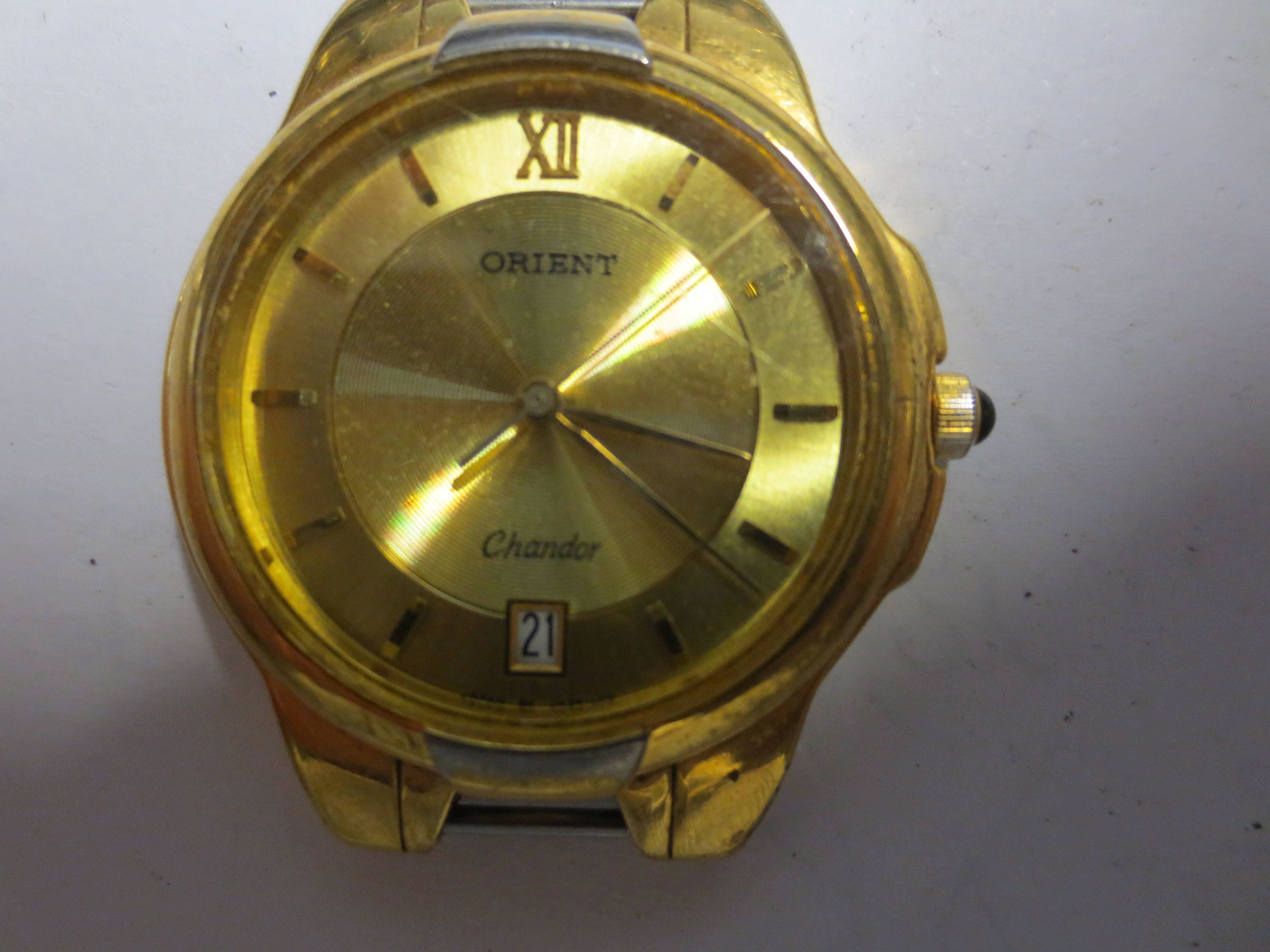 orient watch gold