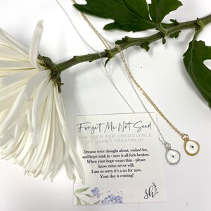 Unment treatment. Gift for IVF. Gift for IVF.Memorial necklace. Failed IVF. Failed iui. ivf. Embryo adoption. Infertility Treatment Gift.