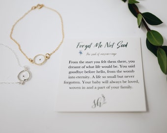 Miscarriage Gift. Miscarriage Bracelet. Miscarriage Jewelry. Memorial necklace. Miscarriage Keepsake.Gift for someone who had a miscarriage.