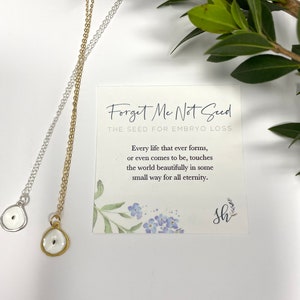 Embryo Loss. Embryo Necklace. Embryo. Baby Loss Keepsake. IVF. IVF loss. Embryo adoption.Gift for someone who lost their Embryo.Gift for IVF