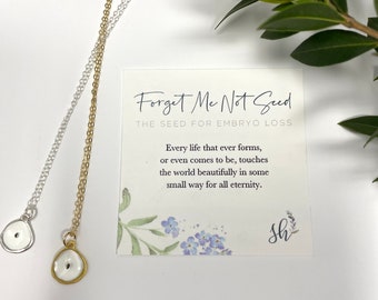Forget Me Not Seed Necklace: Embryo Loss Keepsake, Sterling Silver