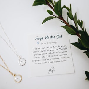 Regalo per aborto spontaneo. Collana per aborto spontaneo. Gioielli per aborto spontaneo. Collana commemorativa. Ricordo per aborto spontaneo. Regalo per qualcuno che ha avuto un aborto spontaneo.