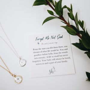 Miscarriage Gift. Miscarriage Necklace. Miscarriage Jewelry. Memorial necklace. Miscarriage Keepsake.Gift for someone who had a miscarriage. image 1