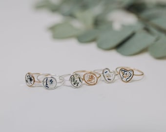 FabricMemorial Ring: Sterling Silber Andenken-Anhänger