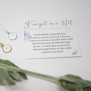 Forget Me Not Seed Necklace: Sterling Silver Sympathy Gift