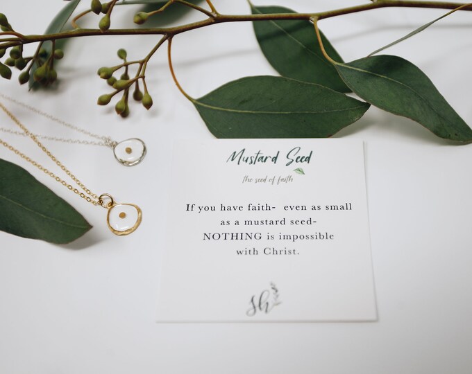 Faith Like a Mustard Seed Necklace. Mustard Seed. Mustard Seed Etsy
