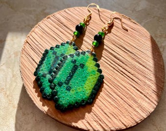 RUPEE • Cristal inspirado en Zelda • Pendientes • Joyería