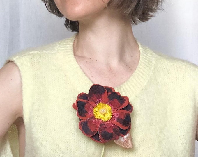 Featured listing image: Silk Rose BROOCH