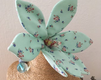 Flower brooch textile jewelry inspired by magnolia fashion accessory for women