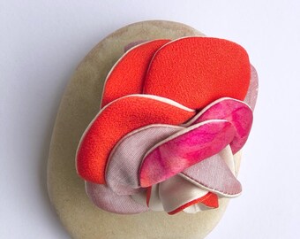 Rose Inspired Floral Brooch