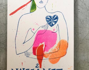 Risograph Art Card BIRTH