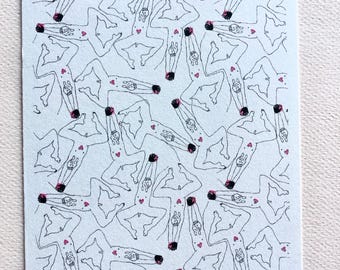 POSTCARD men in love