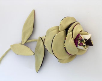 Rose inspired floral brooch