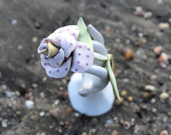 Rose inspired floral brooch