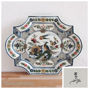 PORCELEYNE FLES - Polychroom wandbord / plaquette - Gemaakt door Royal DELFT in 1970 - Het originele Delfts blauw sinds 1653, Delfts blauw