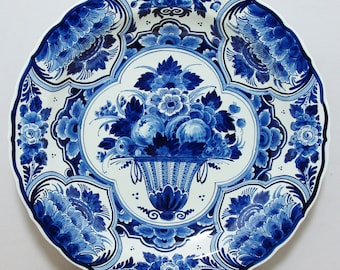 Royal Delft Blue Handpainted Miffy Plate (porceleyne Fles, With