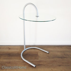 Vintage IKEA RY 1990s Side Table or Coffee Table - Glass Top and Metal Frame