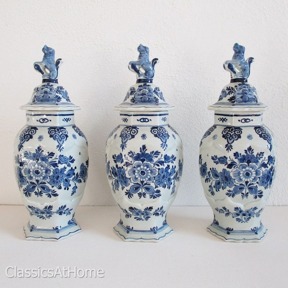 アンティーク 1922 - ロイヤル デルフト - 蓋付きデルフト ブルーの