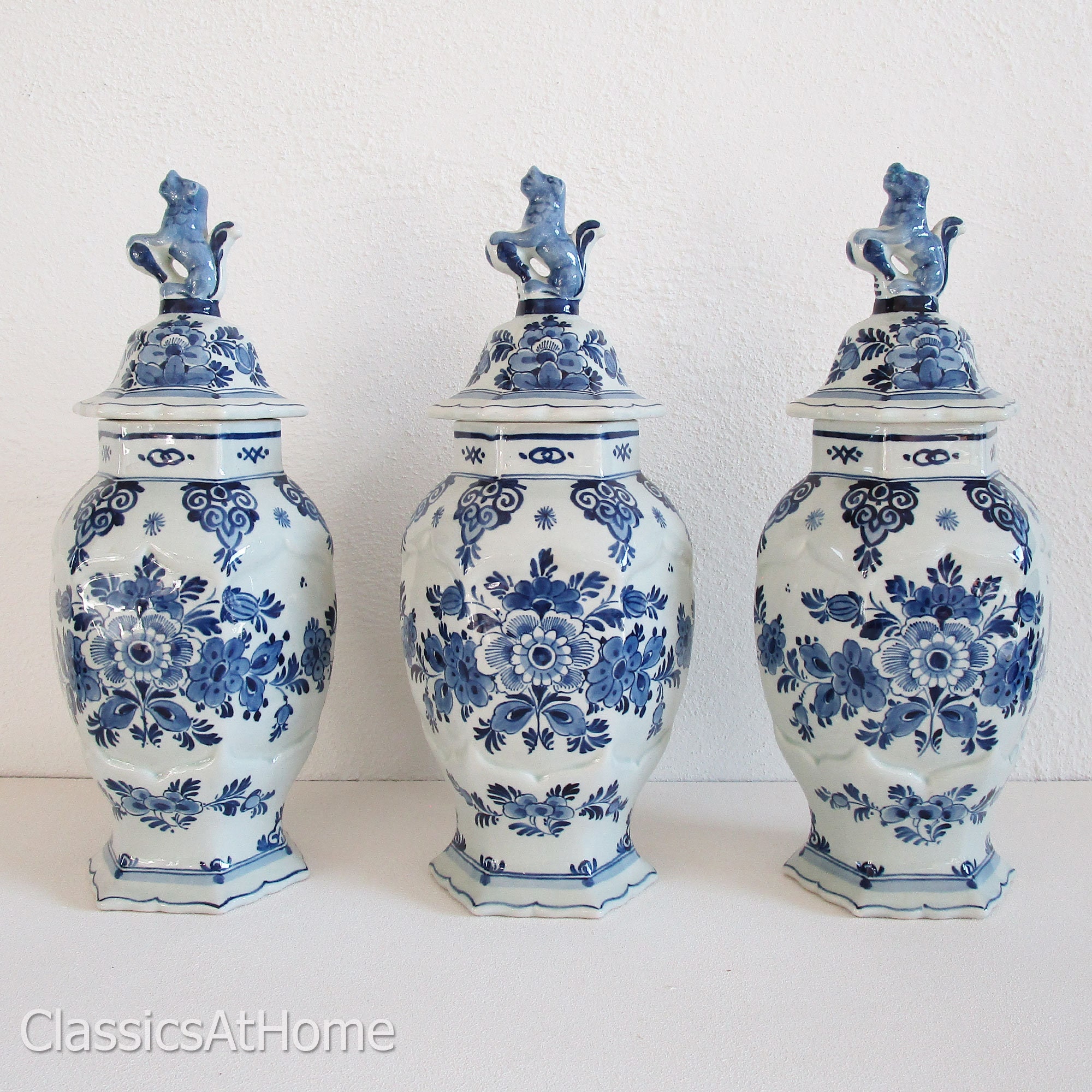 アンティーク 1922 - ロイヤル デルフト - 蓋付きデルフト ブルーの