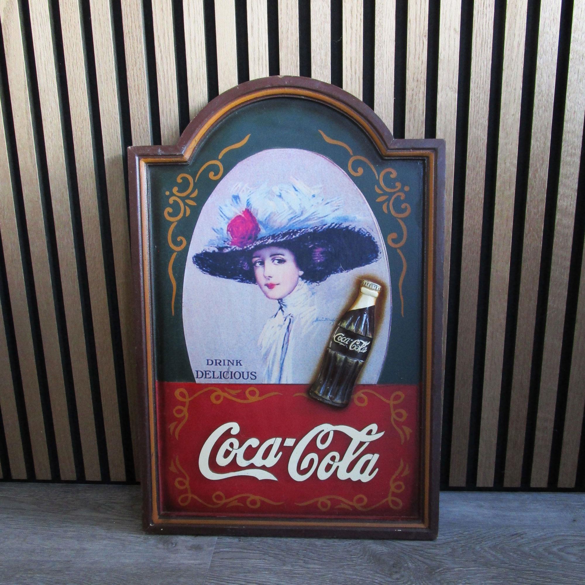 Coca-Cola The Coke's on me 木製パネル Coca-Cola The Coke's on me