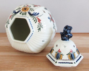 専用になりますヴィンテージ　オランダ　国立デルフト陶器工房製品　蓋付き花器　1点 ロイヤルデルフト - ポーセリン フレス - 蓋付き多色花瓶