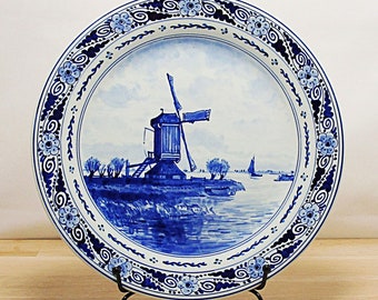 De Porcelyne Fles (ロイヤル デルフト) デルフトの青い風車の壁