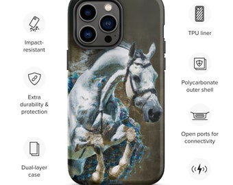 Jumping horse Tough iPhone case