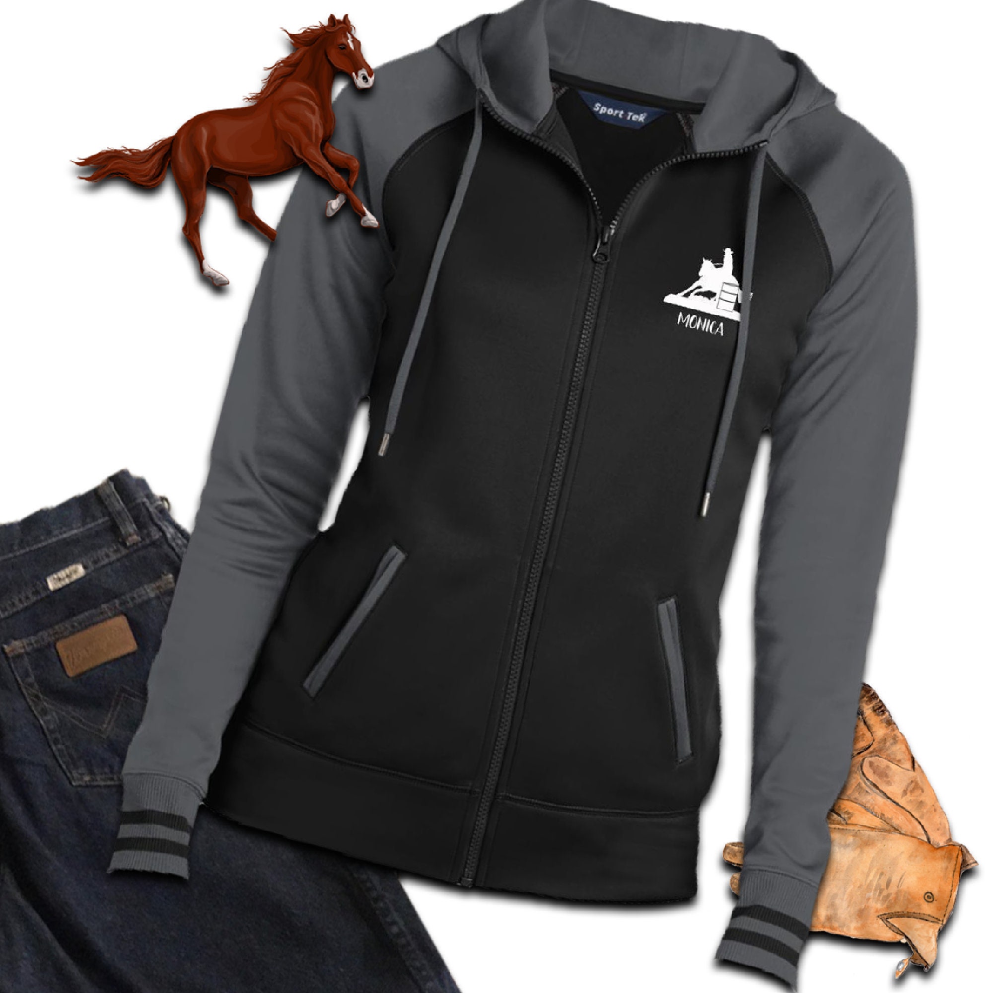 Personalized Barrel Racing Jacket . Embroidered Name . Custom Etsy