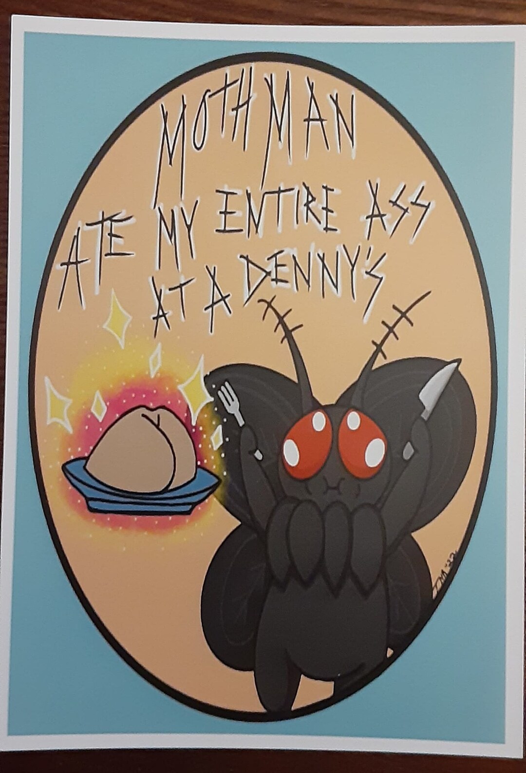 Mothman Cryptid Humor Print - Etsy