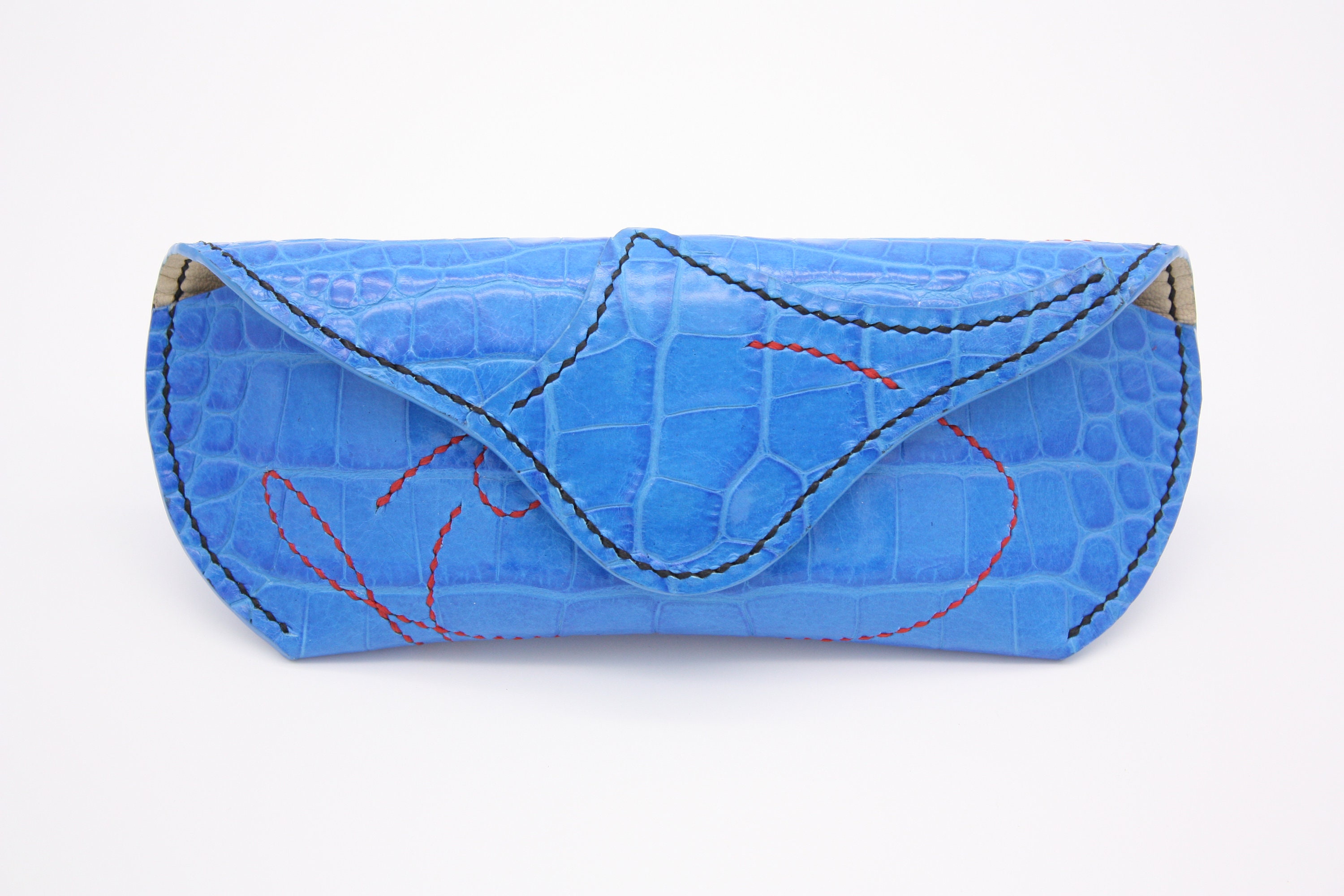 blue crocodile bag