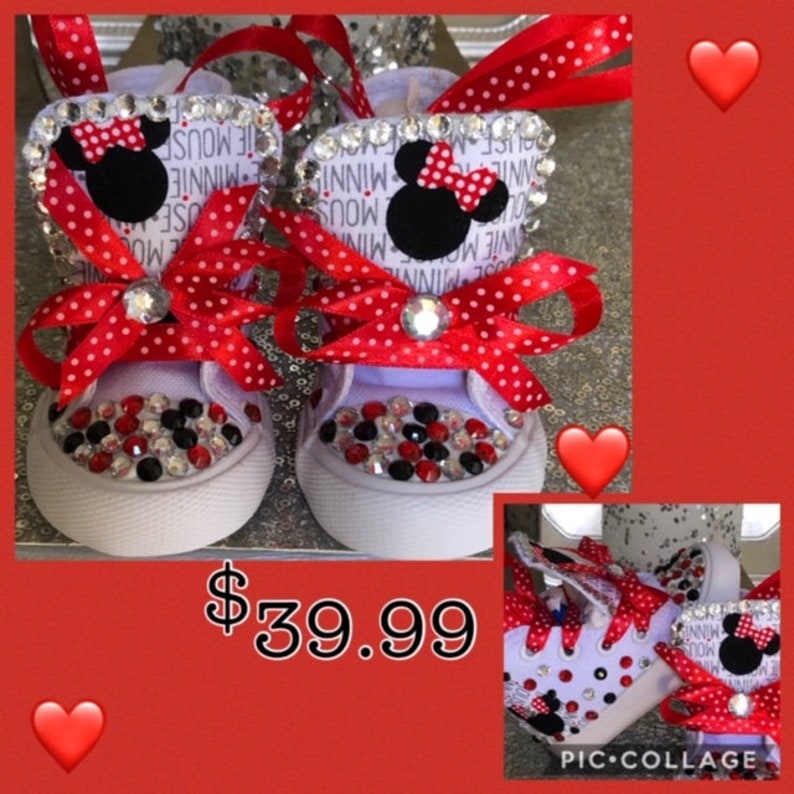 Minnie Inspired Sneakers*Minnie Sneakers*Minnie Bling Sneakers*Minnie High Tops *Minnie Kicks*Minnie Tutu*Minnie Outfit* Minnie Tee*Minnie*
