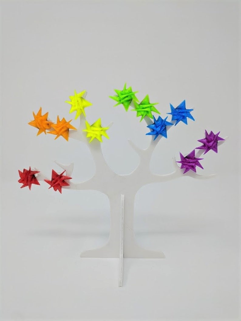 Fluorescent 3D Printed Stud Earrings--Neon Starburst--Geometric Jewelry--Contemporary Mod Earrings--Bright Colors--Lightweight Earrings
