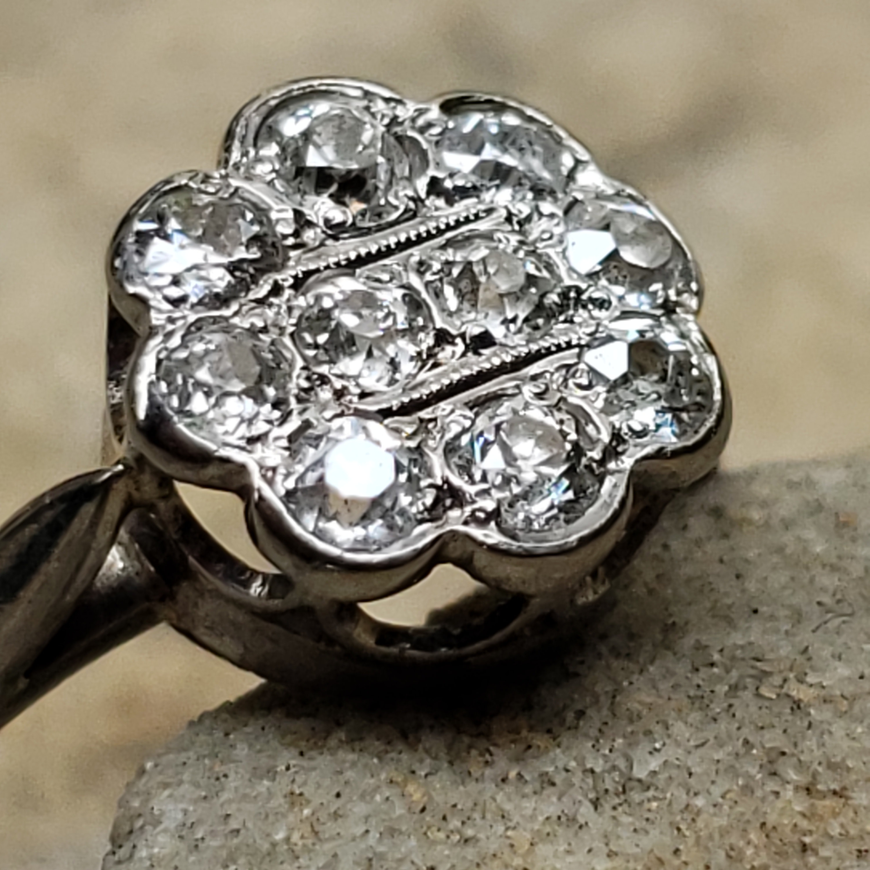 Edwardian cluster best sale ring