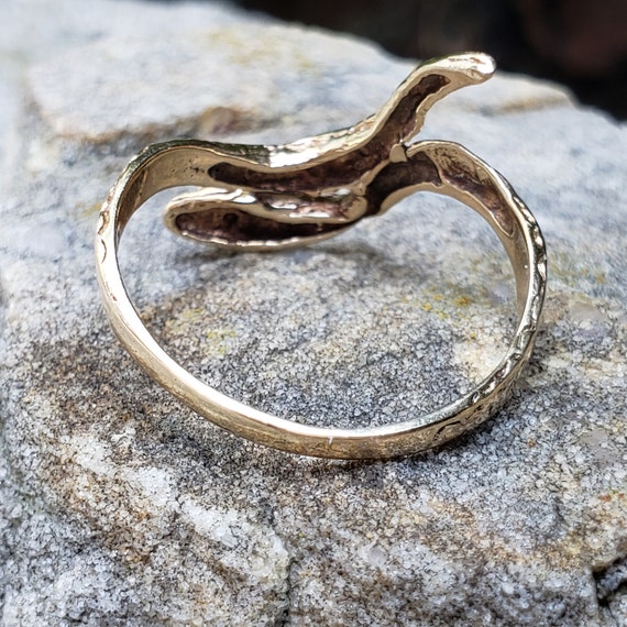 Snake Ring / Serpent Ring / Synthetic Ruby Snake … - image 5